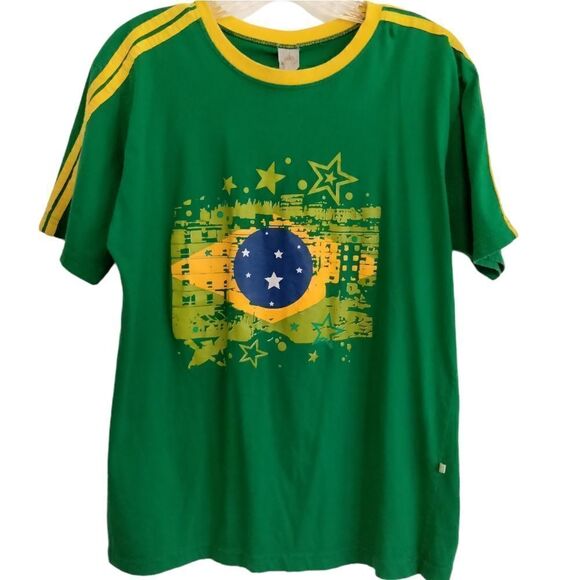 Kactus Art & Cor Tee Shirt Size G (Grande - Large) Green & Yellow - Picture 1 of 8